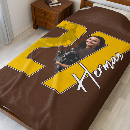 Hannah Herman Velveteen Plush Blanket