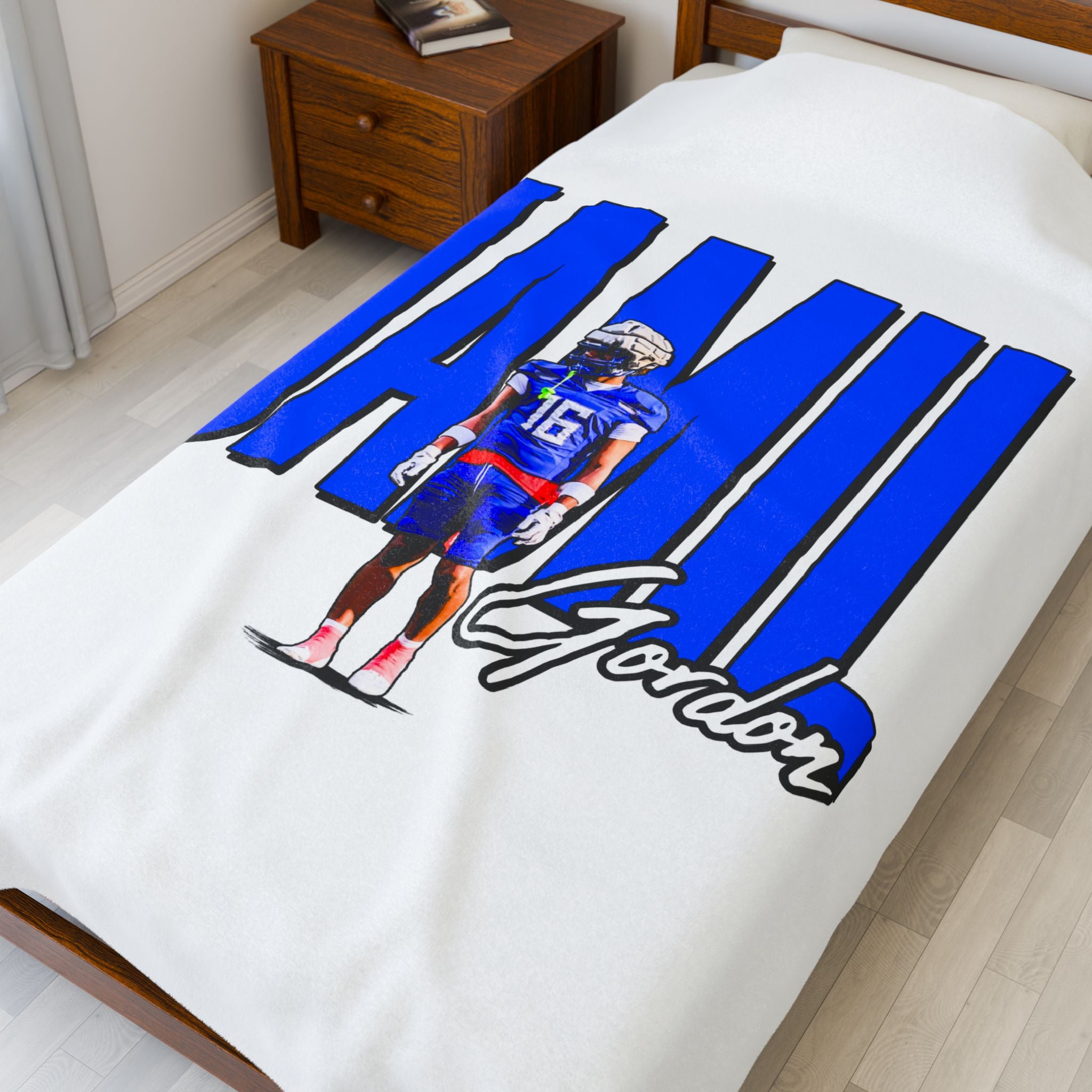 Jamil Gordon Velveteen Plush Blanket