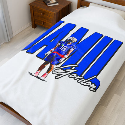 Jamil Gordon Velveteen Plush Blanket