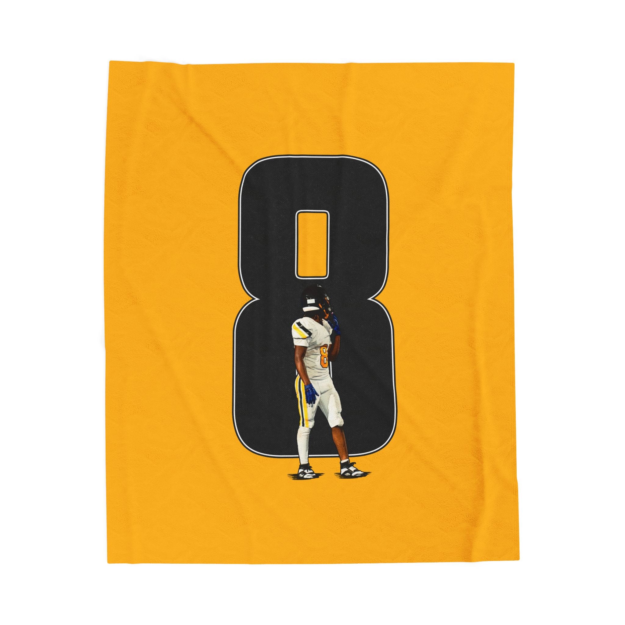 Nasir White Velveteen Plush Blanket