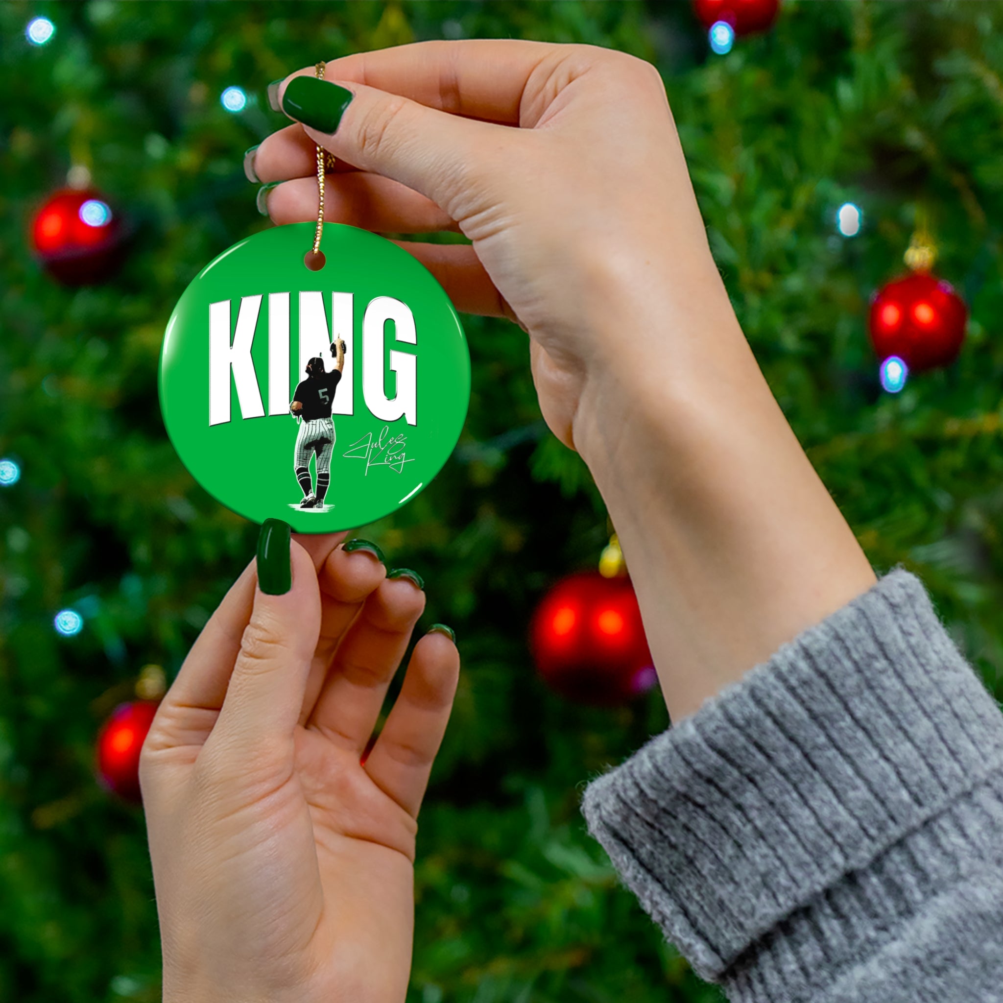 Jules King Ceramic Ornament
