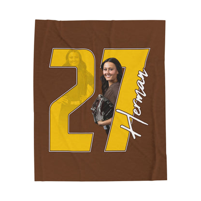 Hannah Herman Velveteen Plush Blanket