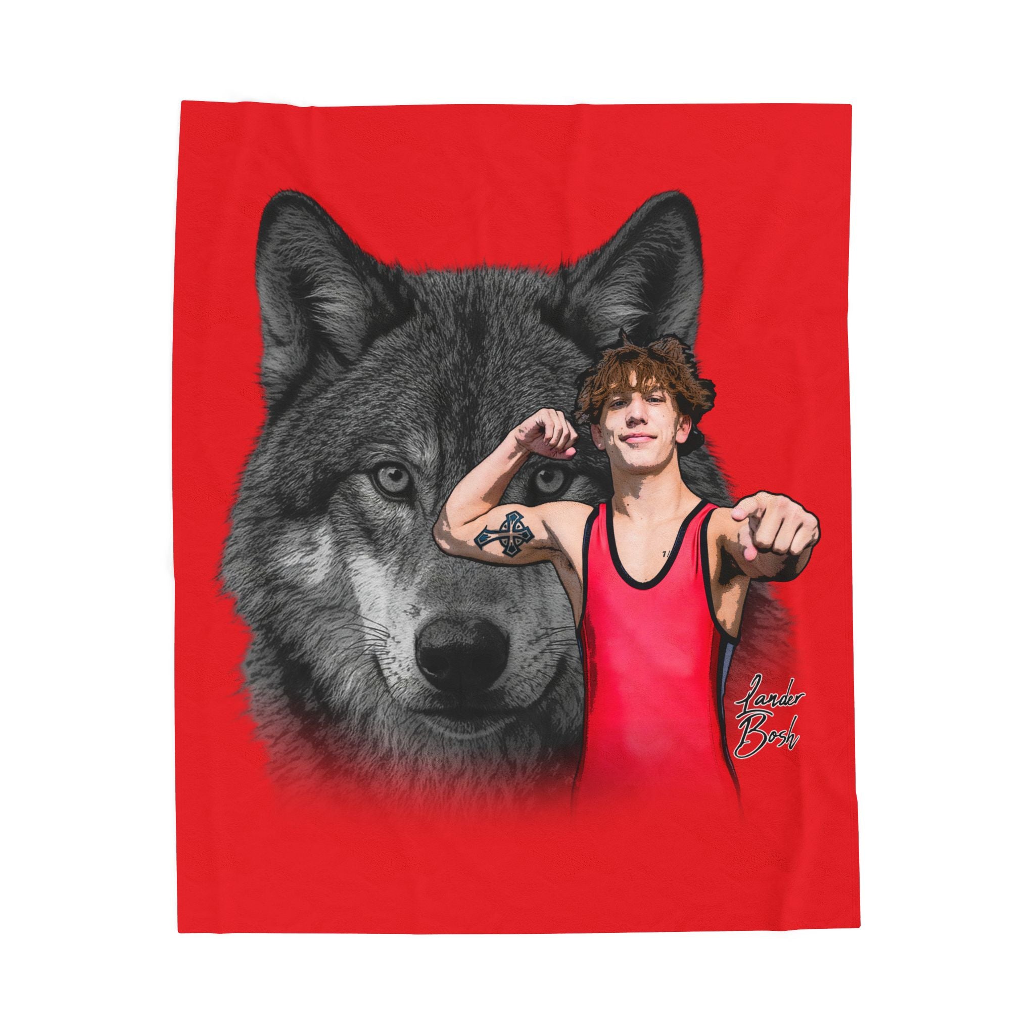 Lander Bosh Velveteen Plush Blanket