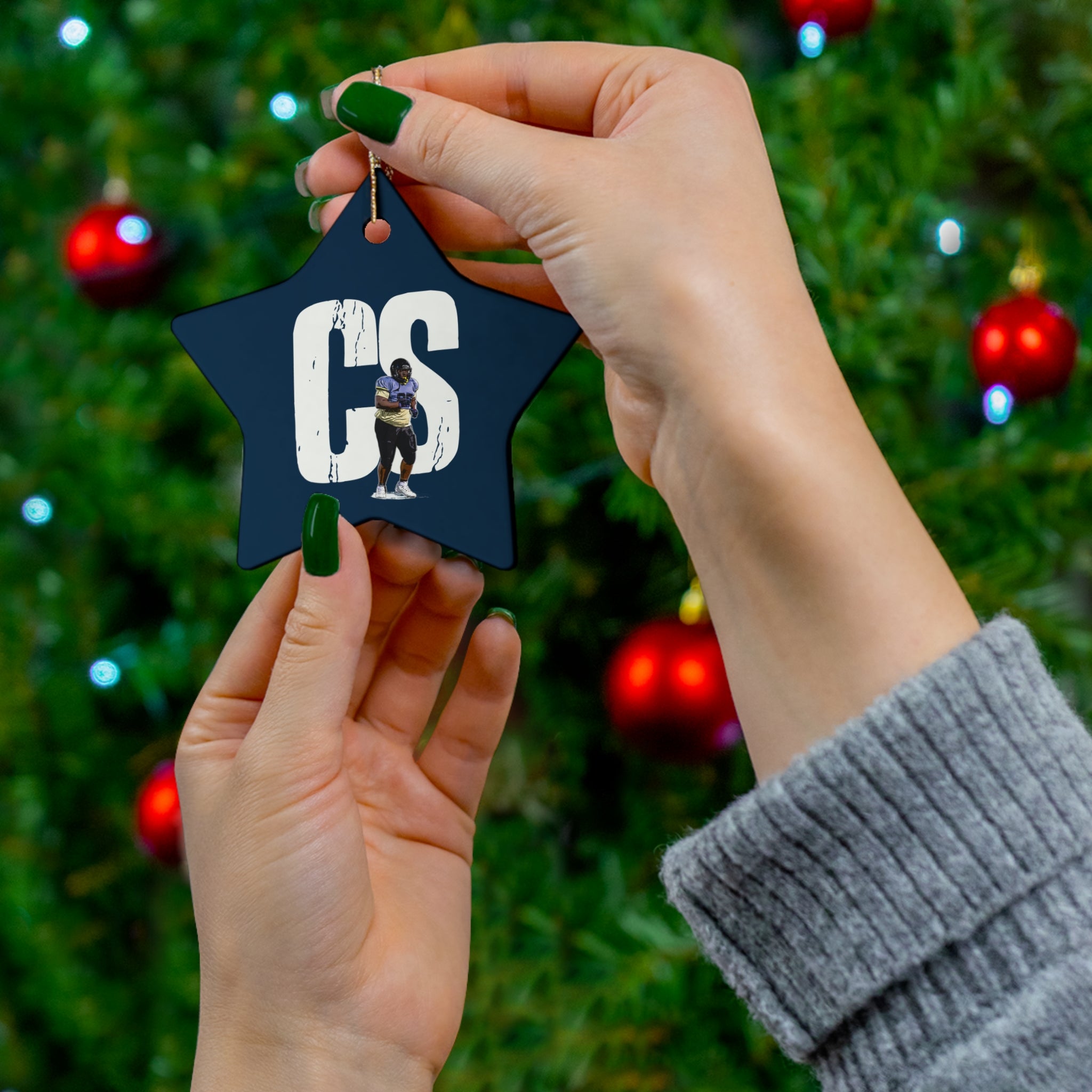 Cam Sledge Ceramic Ornament