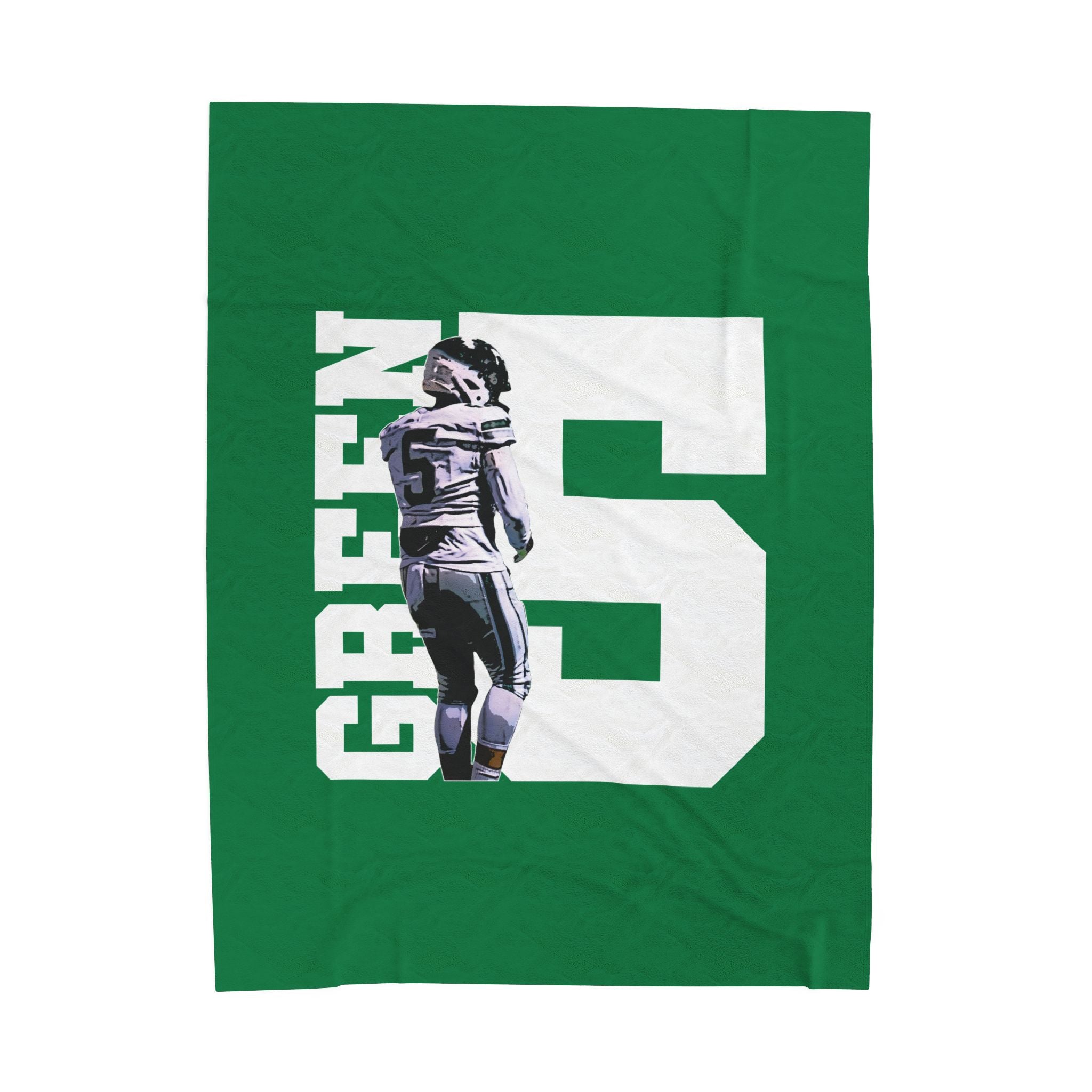 Chase Green Velveteen Plush Blanket