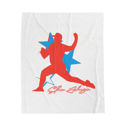 Ethan Johnson Velveteen Plush Blanket