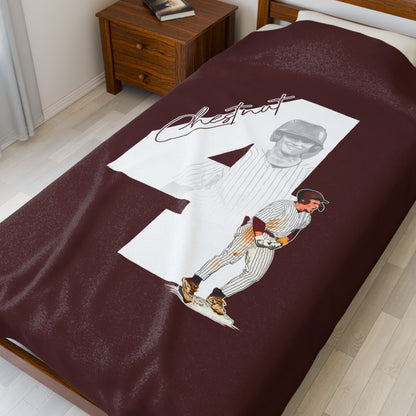 Travis Chestnut Velveteen Plush Blanket
