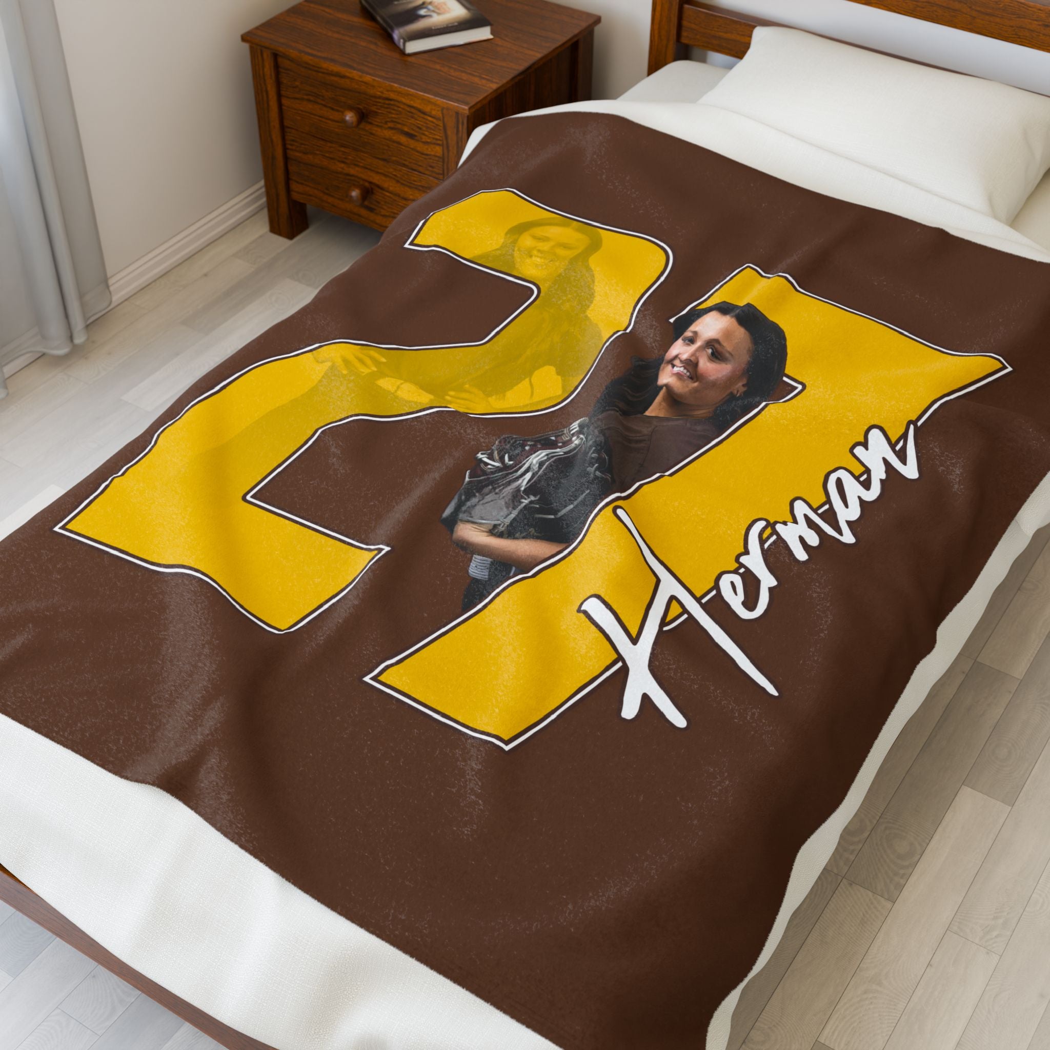 Hannah Herman Velveteen Plush Blanket
