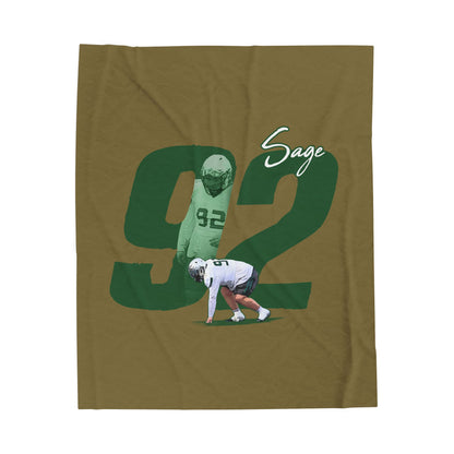 Dakota Sage Velveteen Plush Blanket