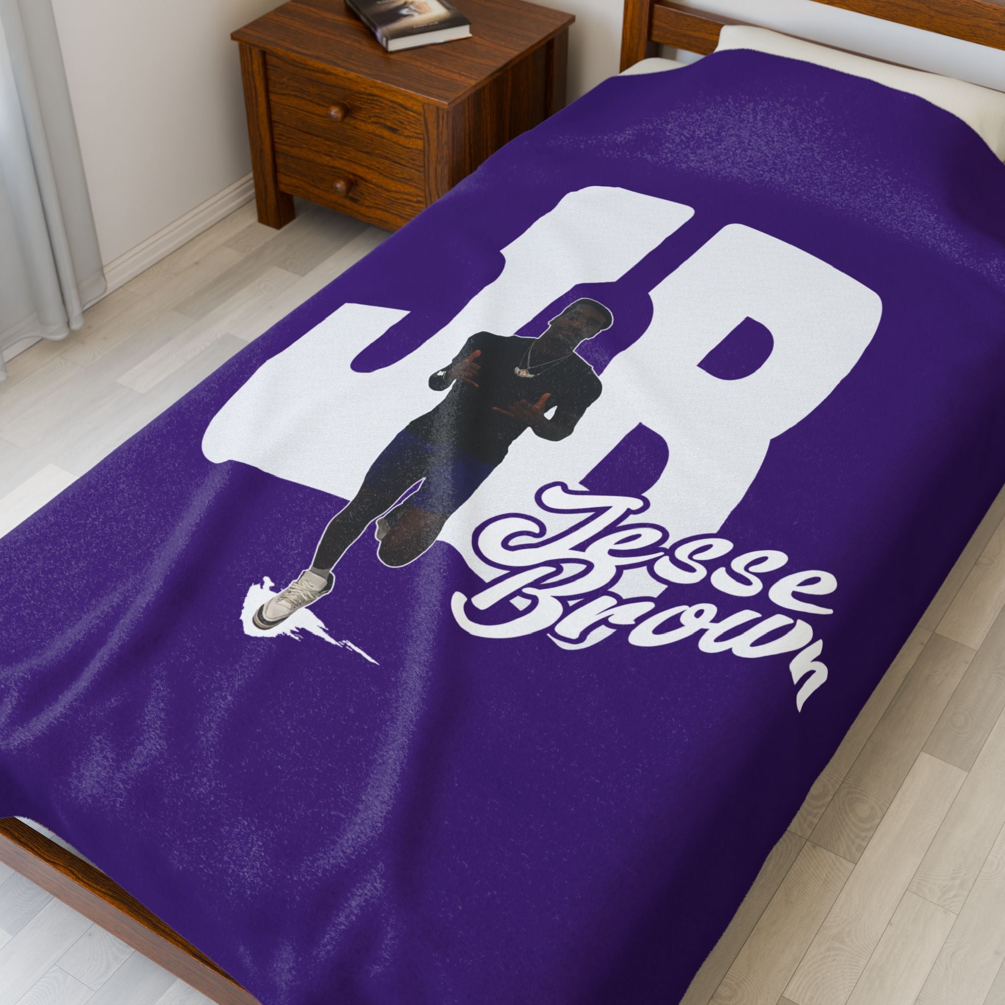 Jesse Brown Velveteen Plush Blanket