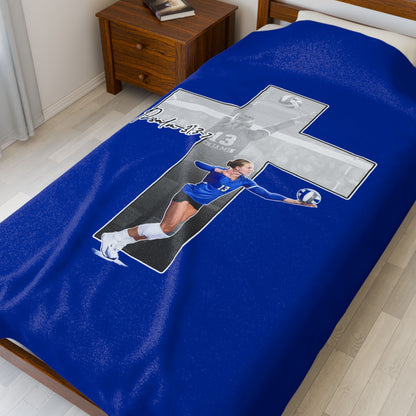 Hannah Benjamin Velveteen Plush Blanket