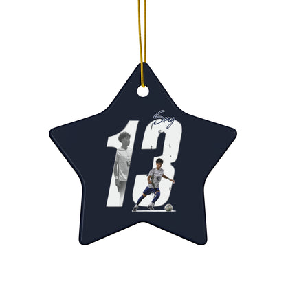 Justin Song Ceramic Ornament