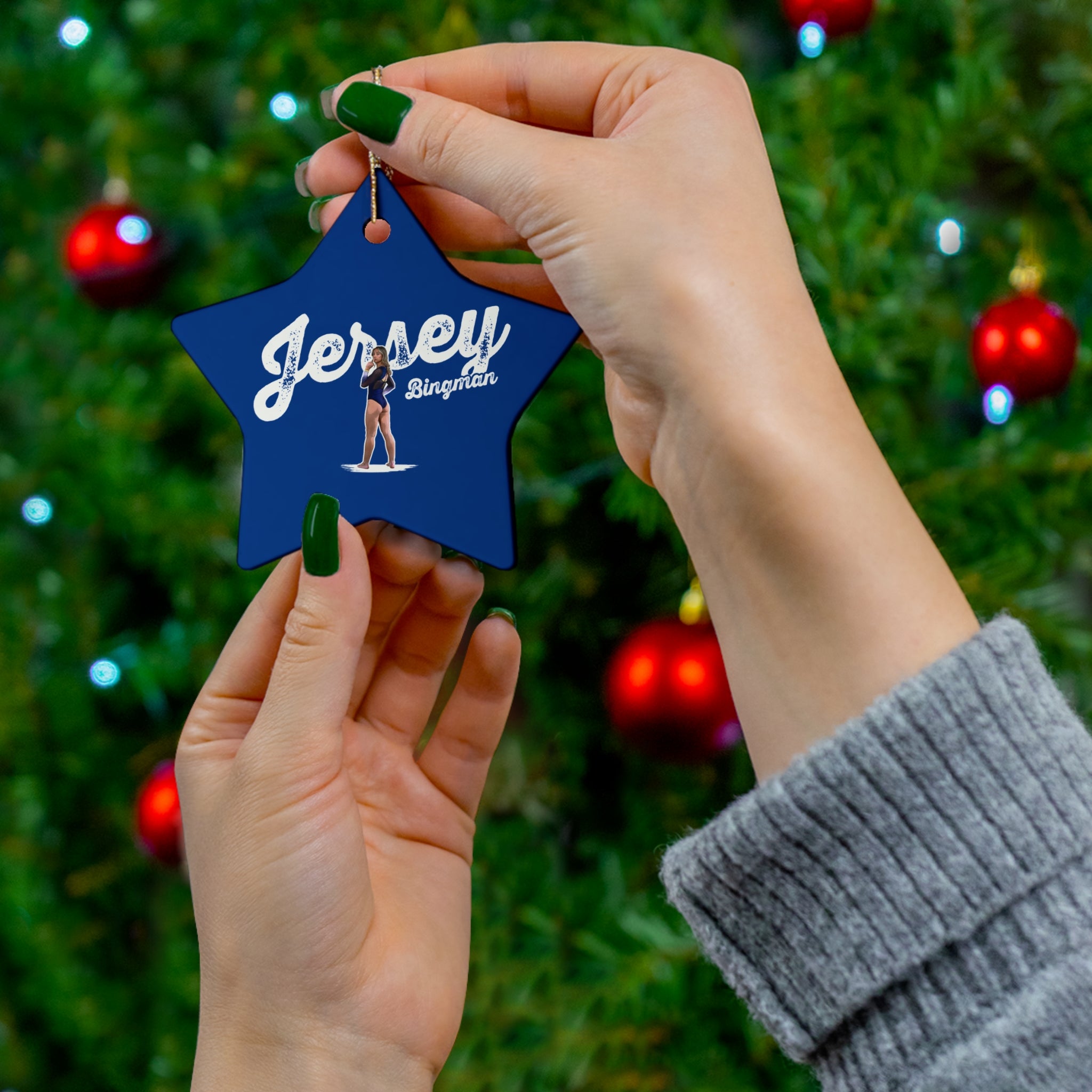 Jersey Bingman Ceramic Ornament