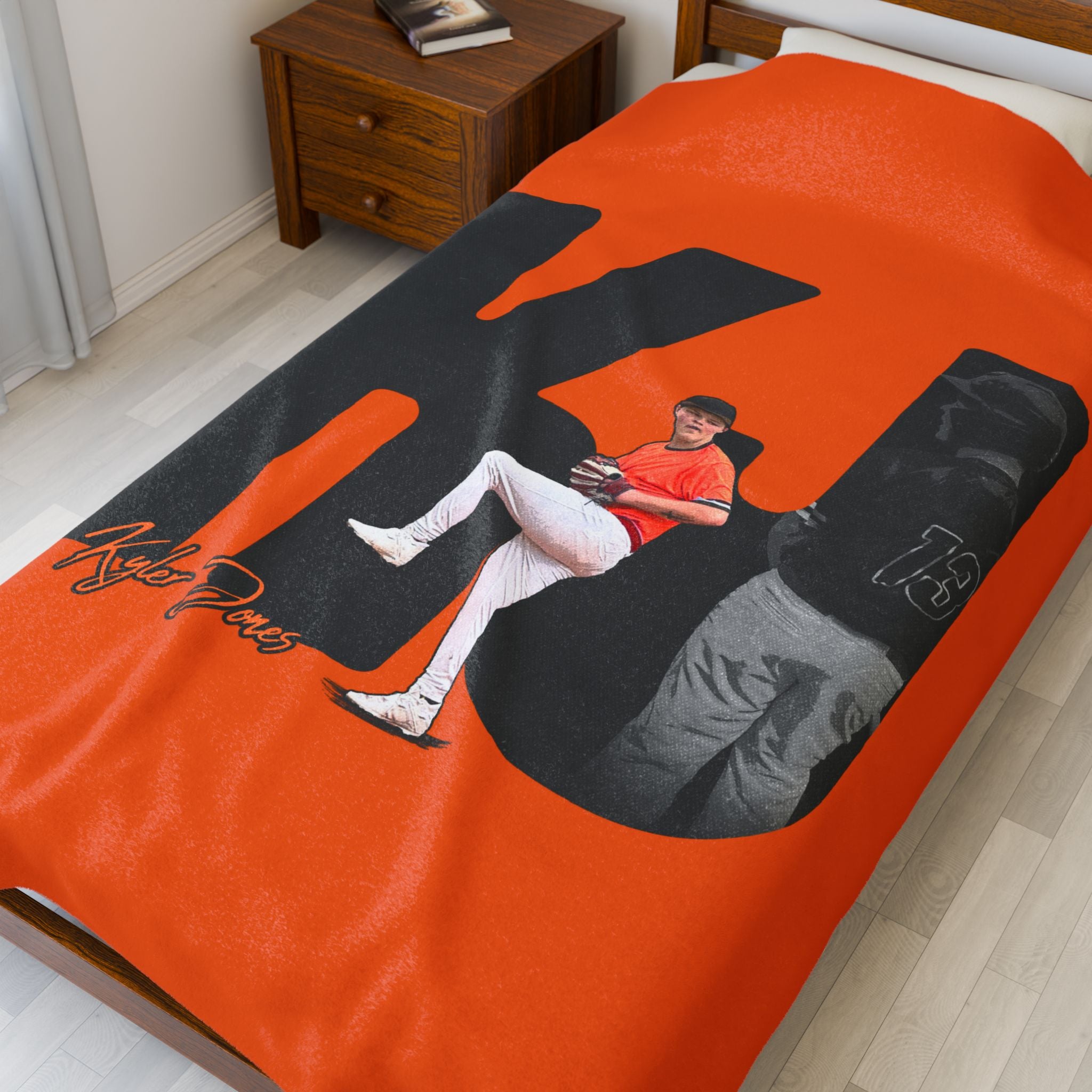 Kyler Jones Velveteen Plush Blanket