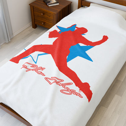 Ethan Johnson Velveteen Plush Blanket