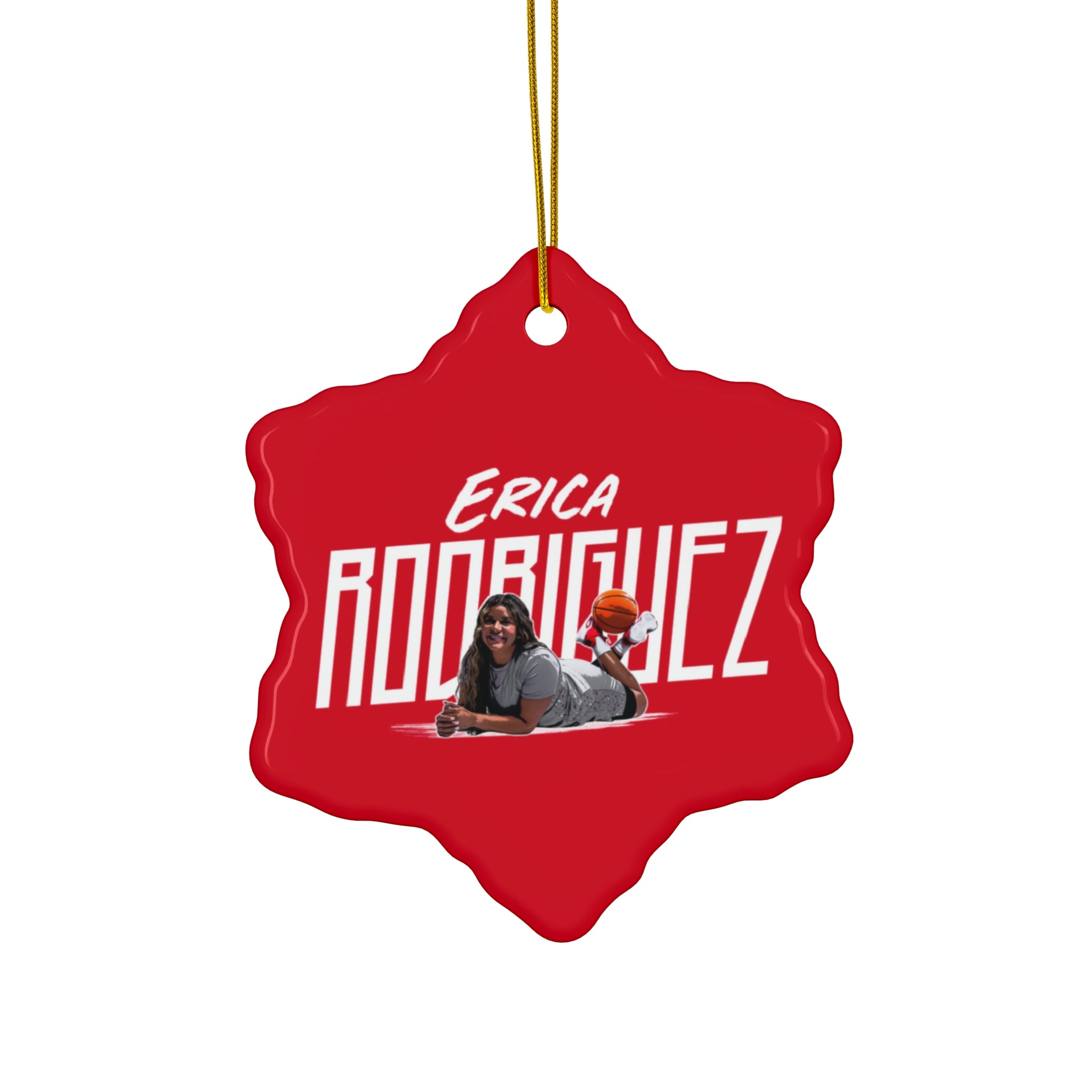 Erica Rodriguez Ceramic Star Ornament — Custom Name "Erica Rodriguez" Holiday Decoration