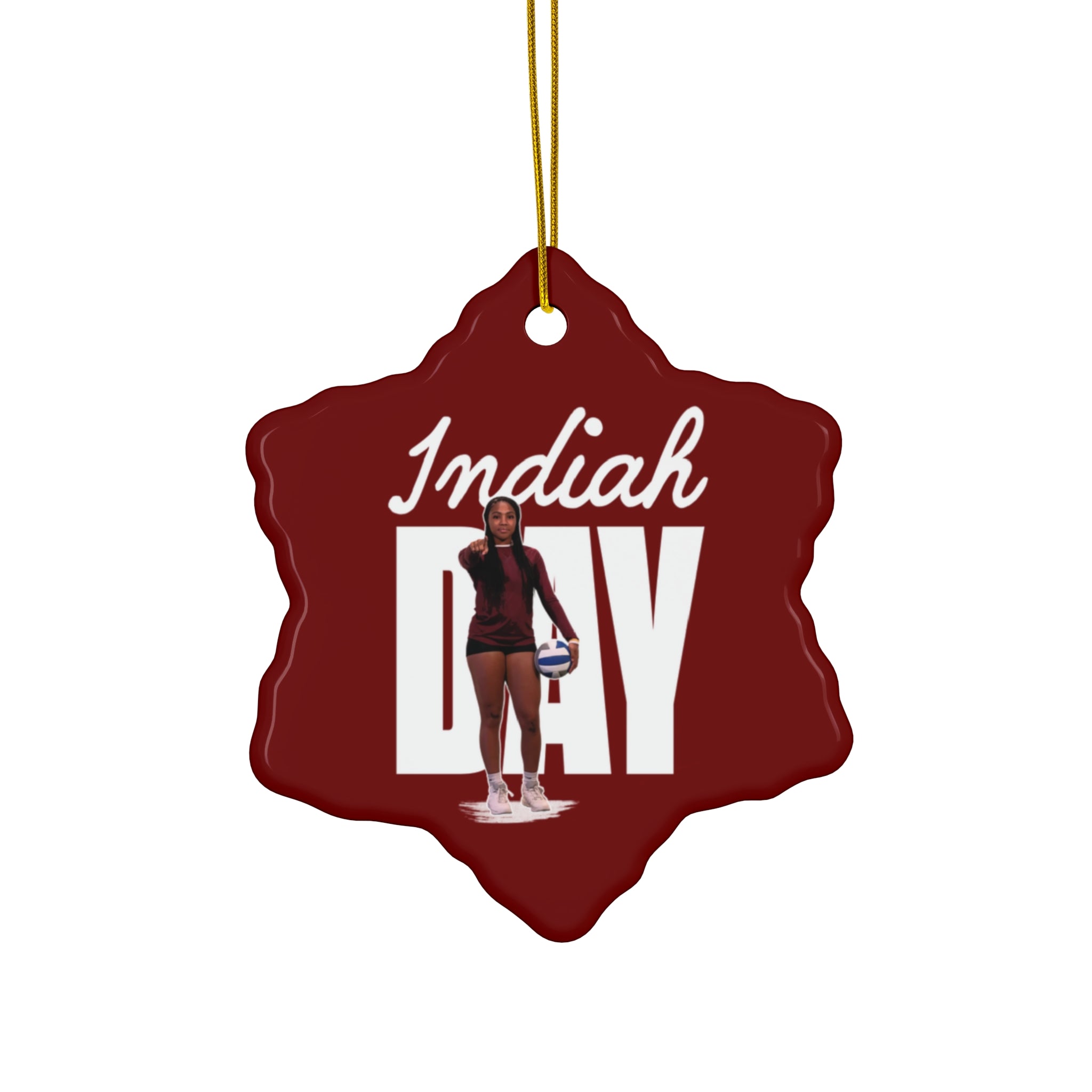 Indiah Day Ceramic Ornament