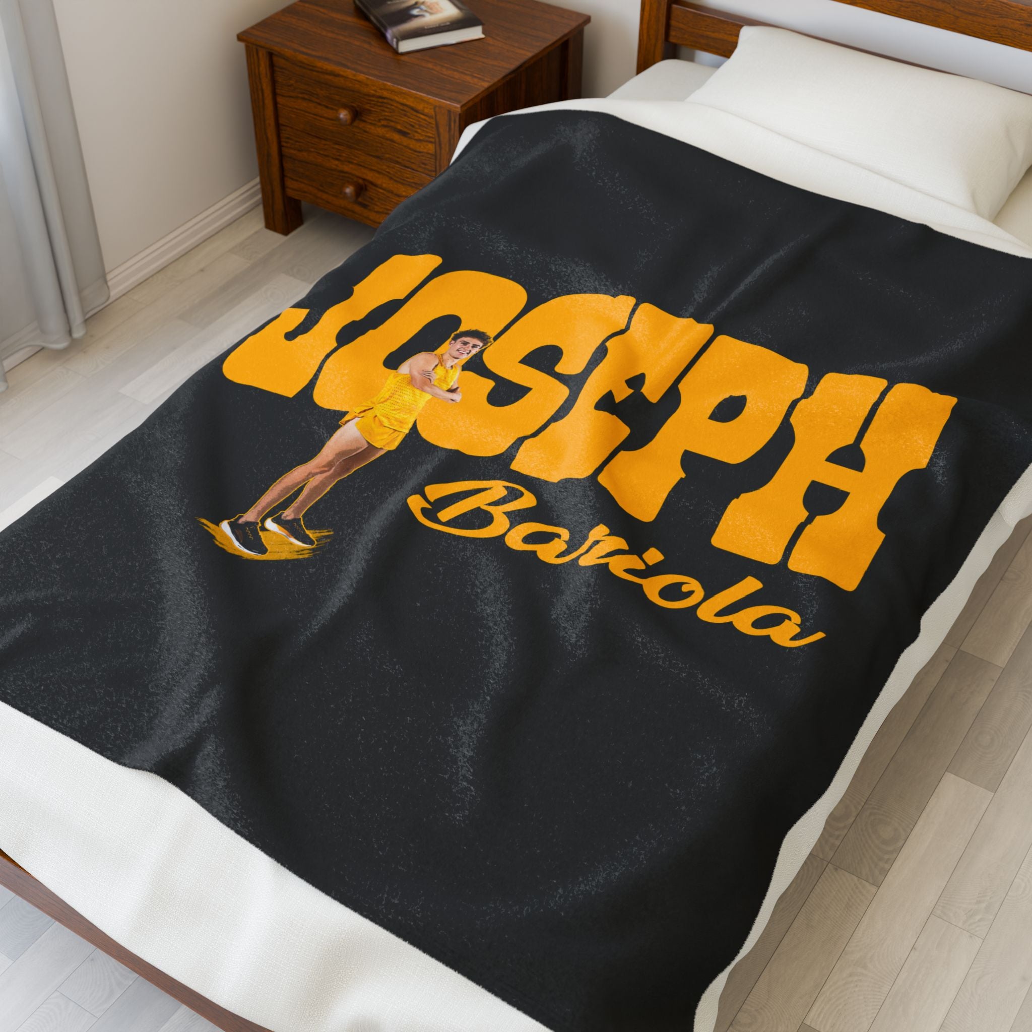 Joseph Bariola Velveteen Plush Blanket