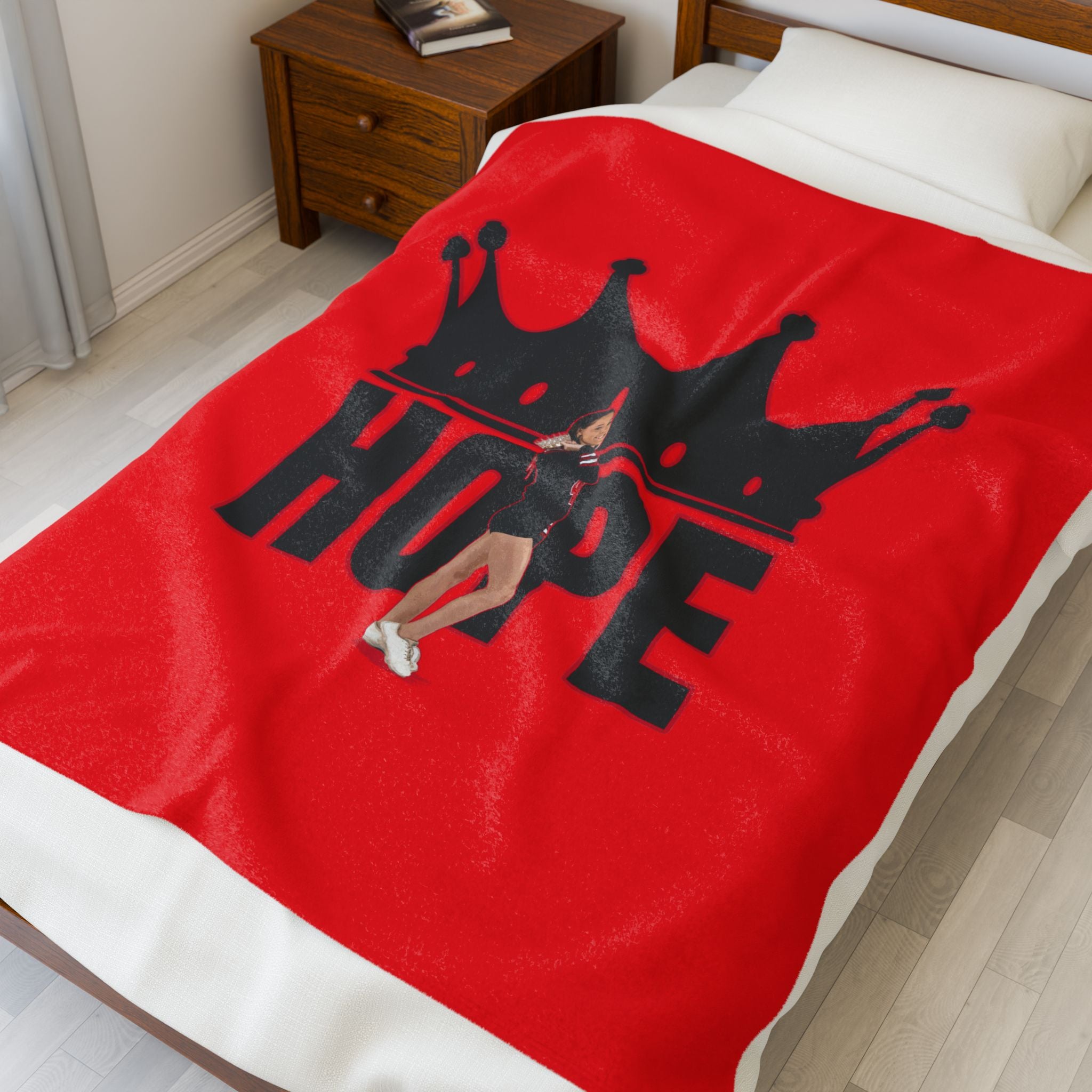 Hope Bockskopf Velveteen Plush Blanket