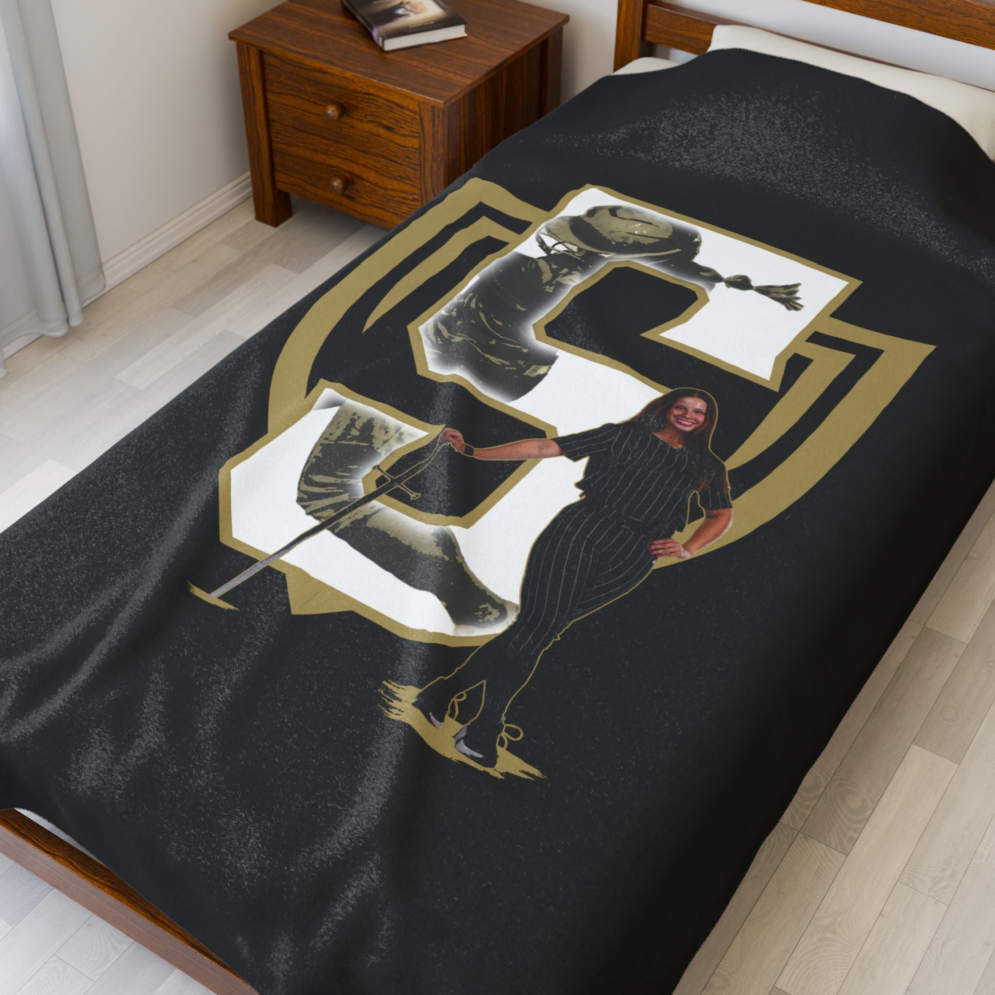 Reagan Vokoun Velveteen Plush Blanket