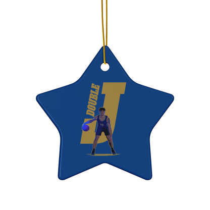 Double J Ceramic Ornament