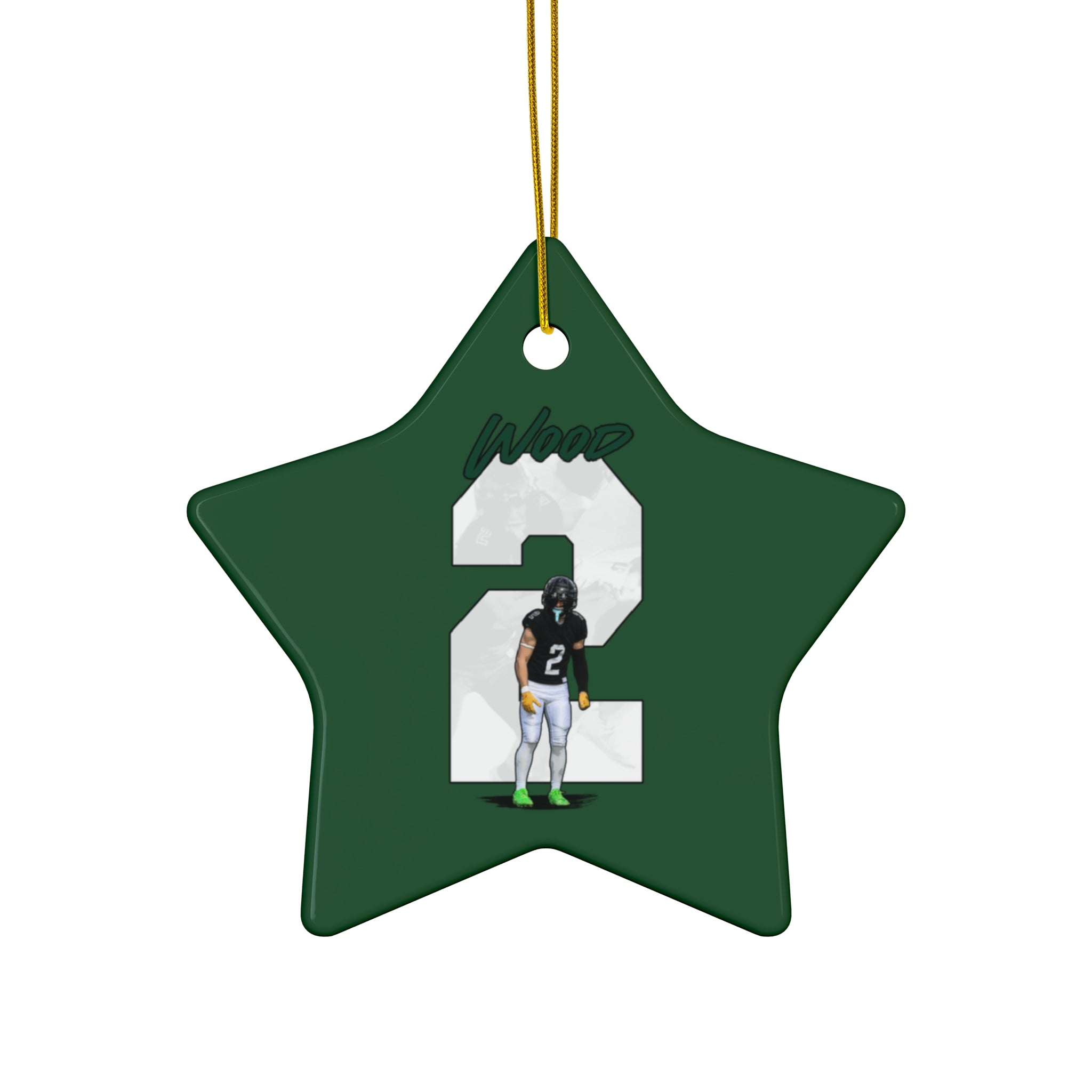 Ethan Wood Ceramic Ornament