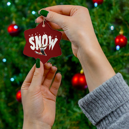 Hurley Snow Ceramic Ornament
