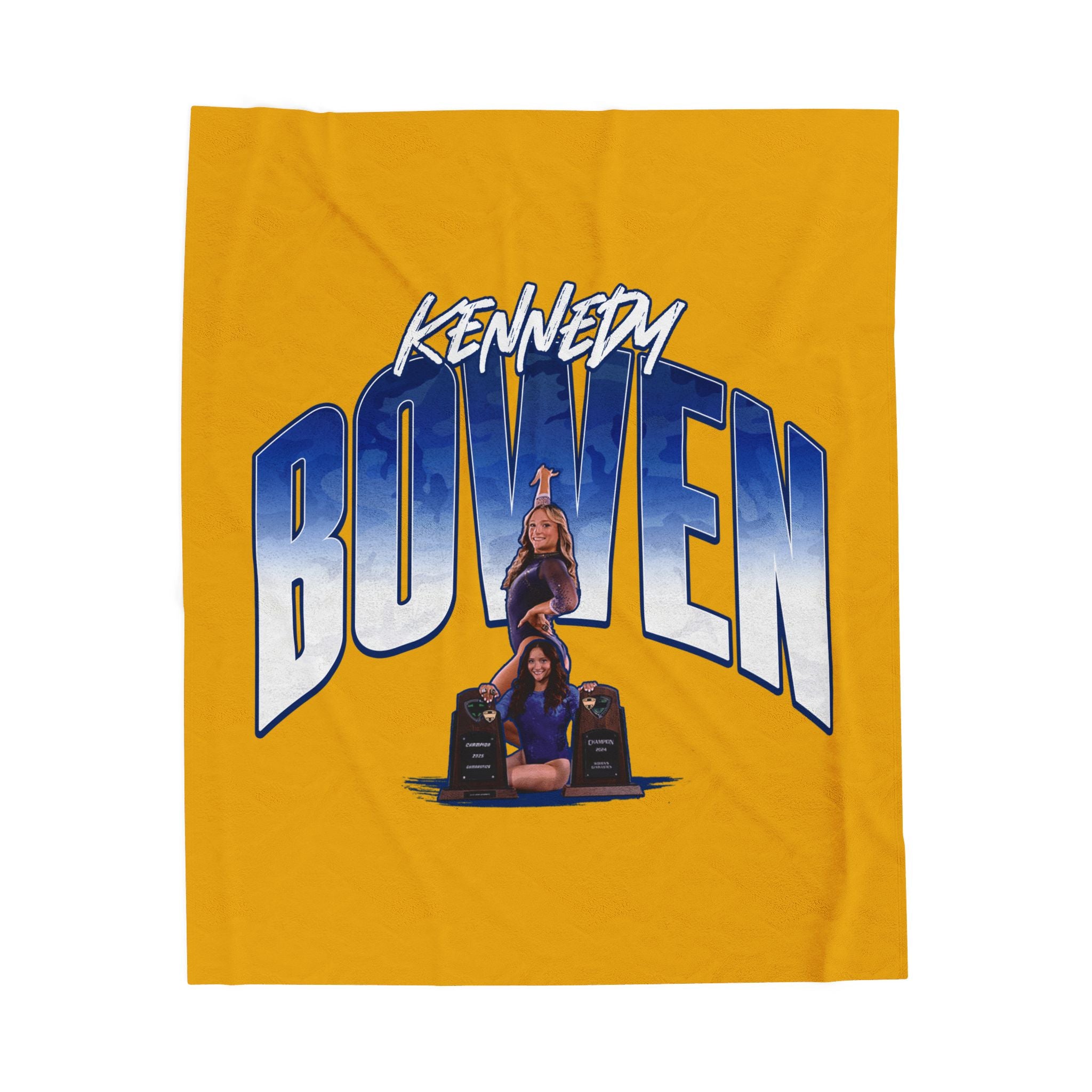 Kennedy Bowen Velveteen Plush Blanket