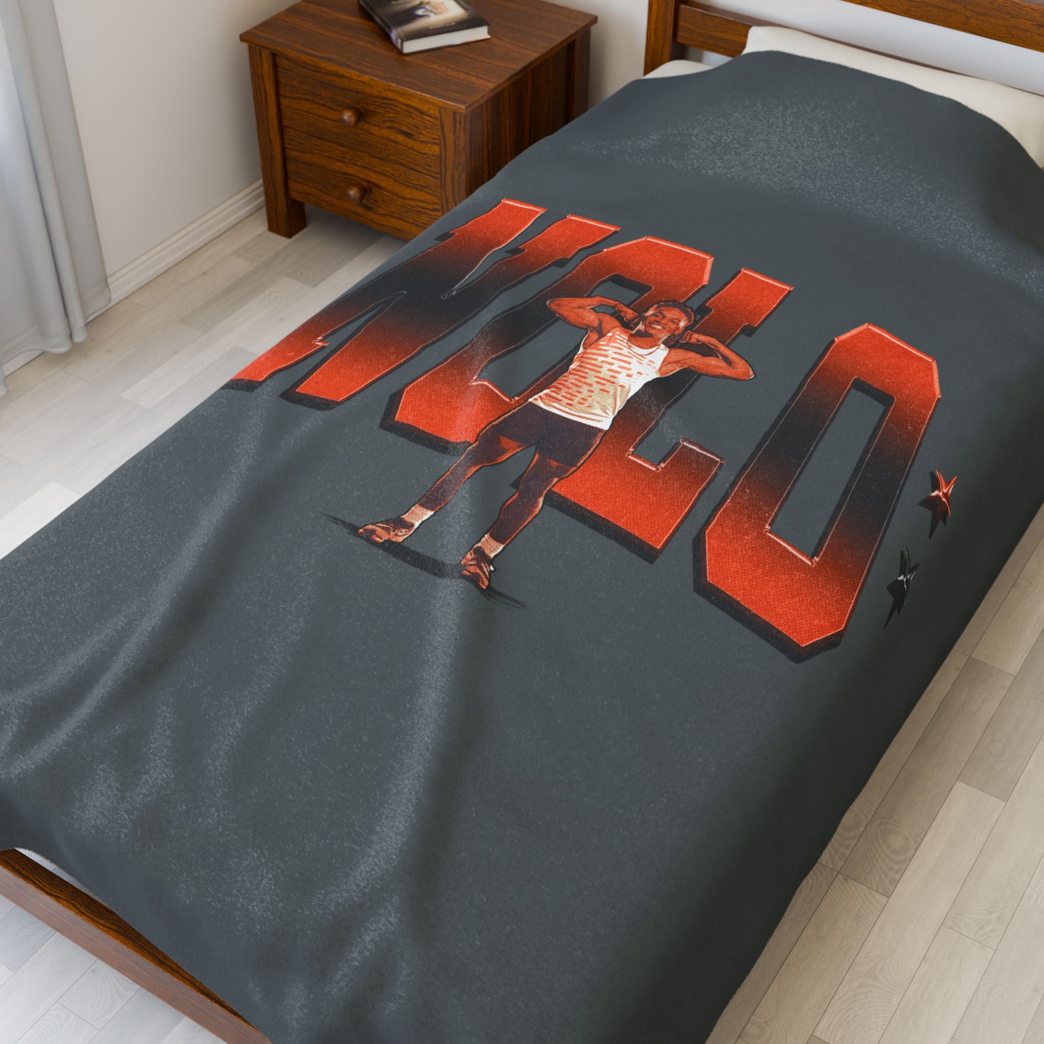 Nolan Lewis Velveteen Plush Blanket