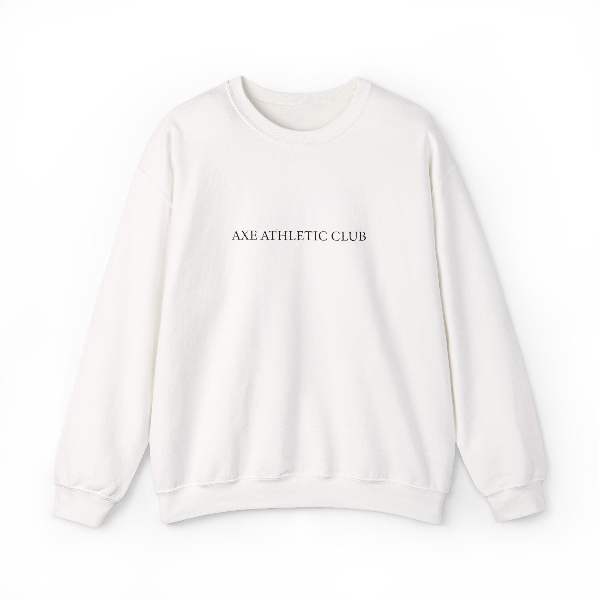 Axe Athletic Club Crewneck Sweatshirt — Minimal Retro Athletic Logo