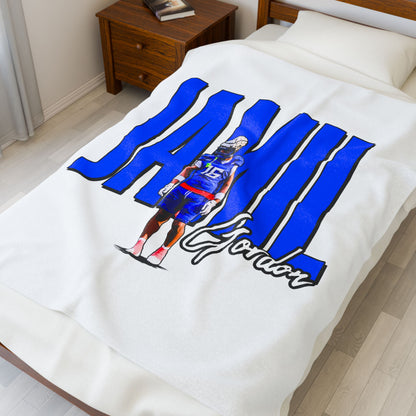Jamil Gordon Velveteen Plush Blanket
