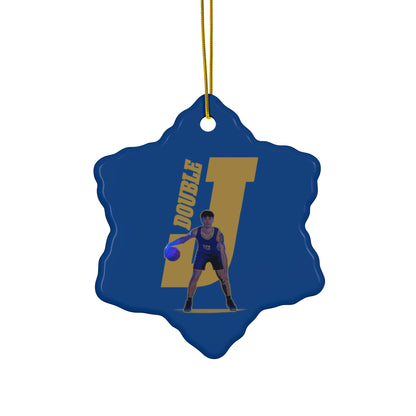 Double J Ceramic Ornament