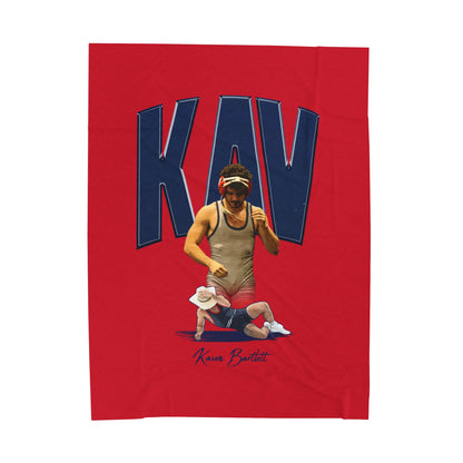 Kaven Bartlett Velveteen Plush Blanket