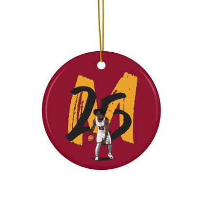 Melvin Teal Ceramic Ornament