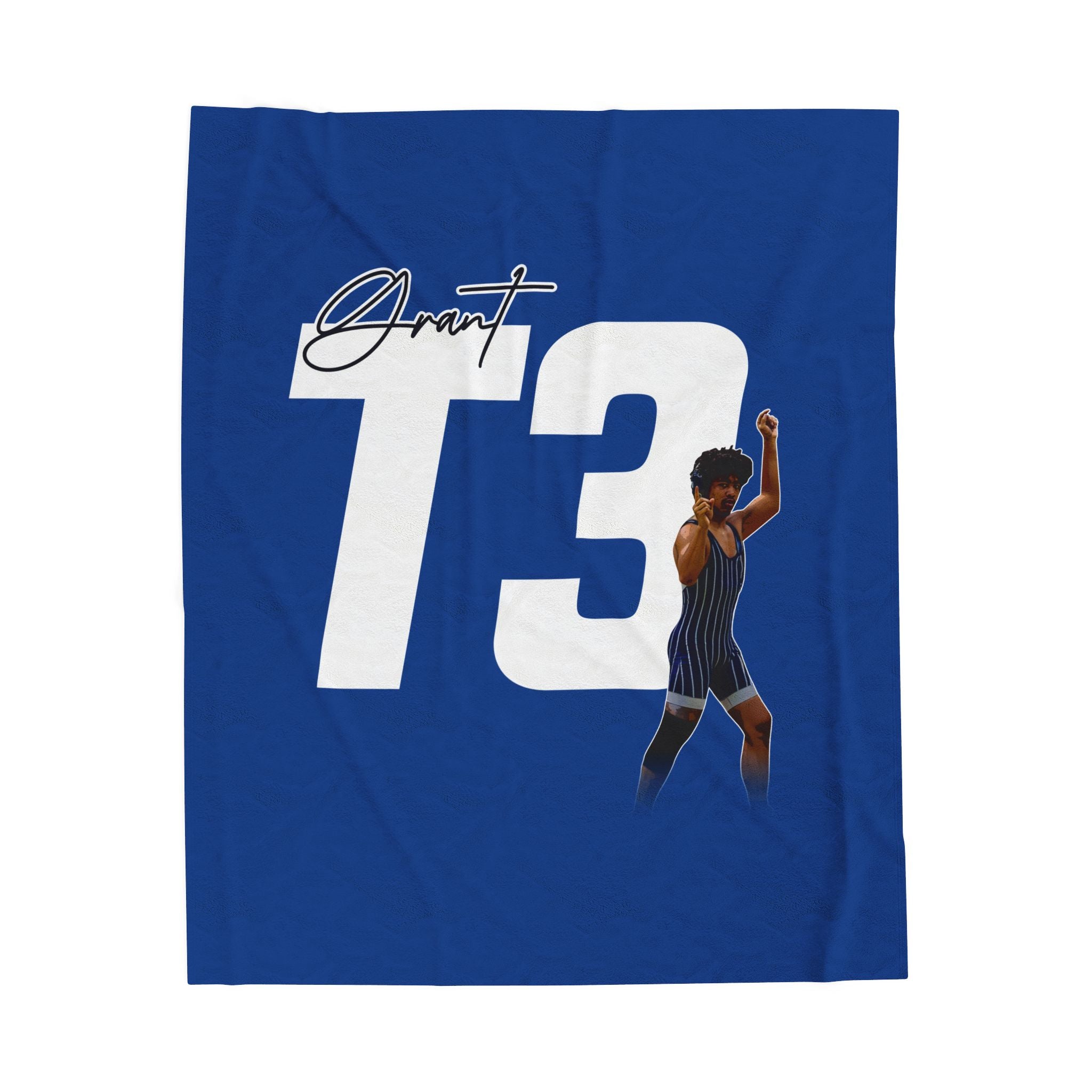 Thomas Grant Velveteen Plush Blanket
