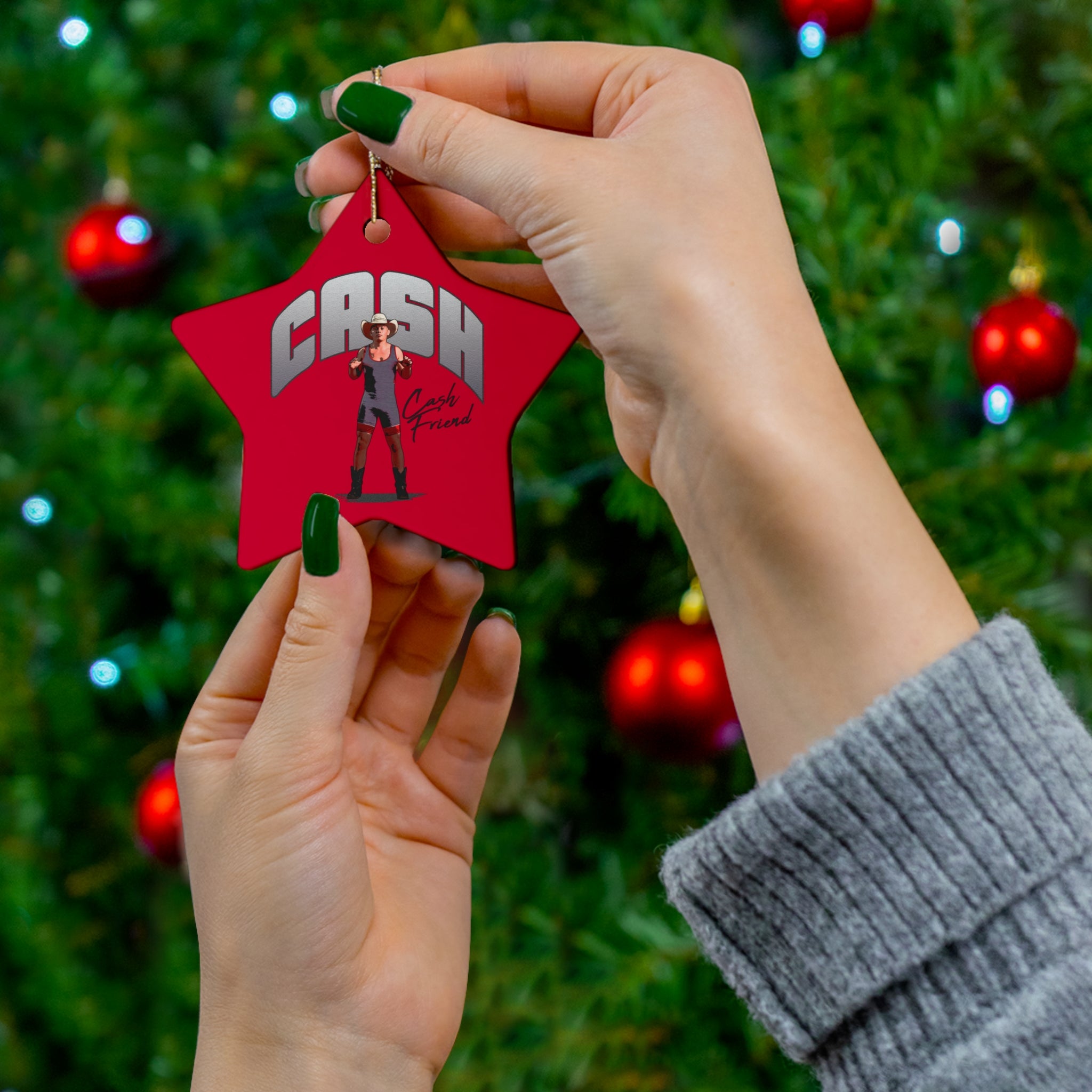 Cash Friend Ceramic Ornament