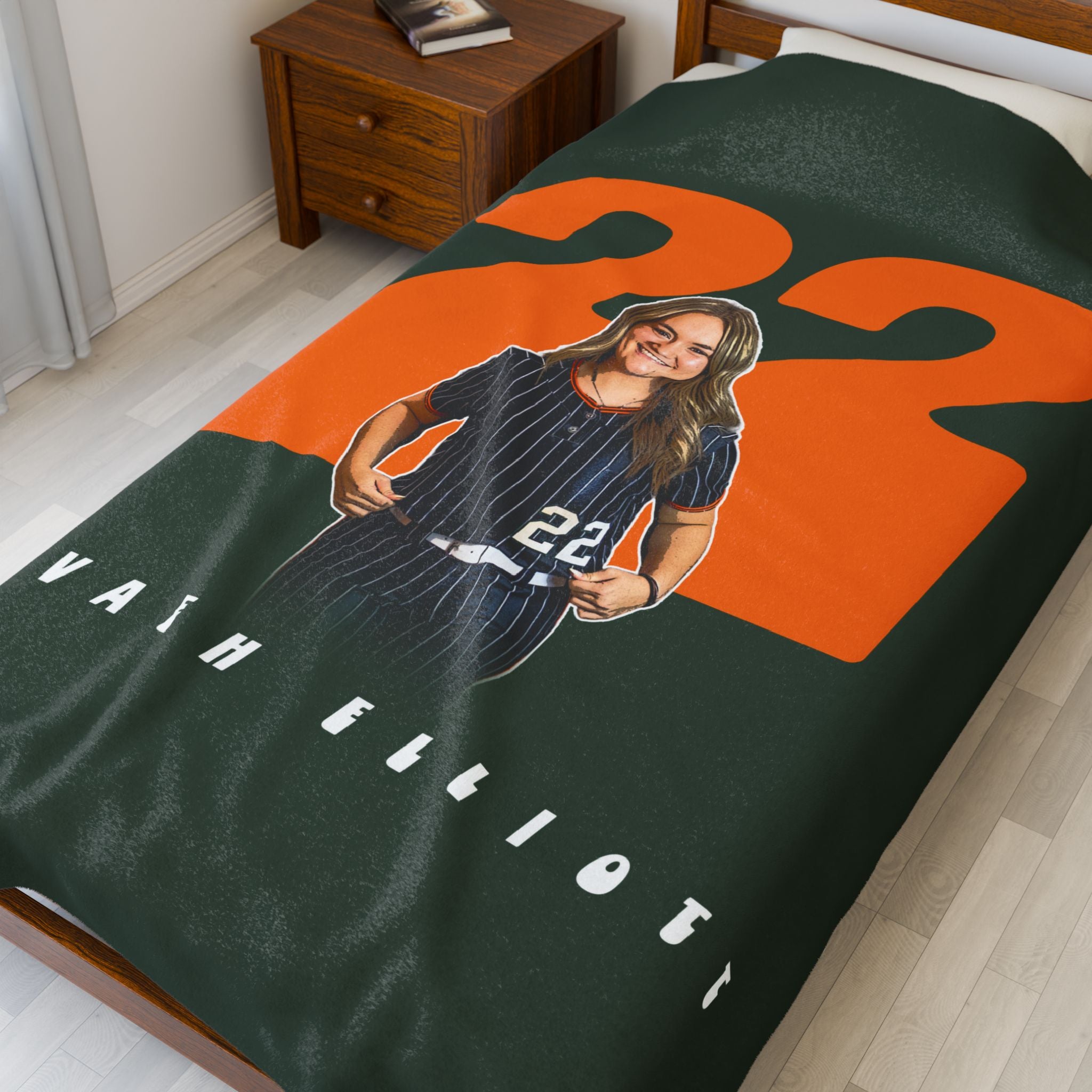 Nevaeh Elliott Velveteen Plush Blanket