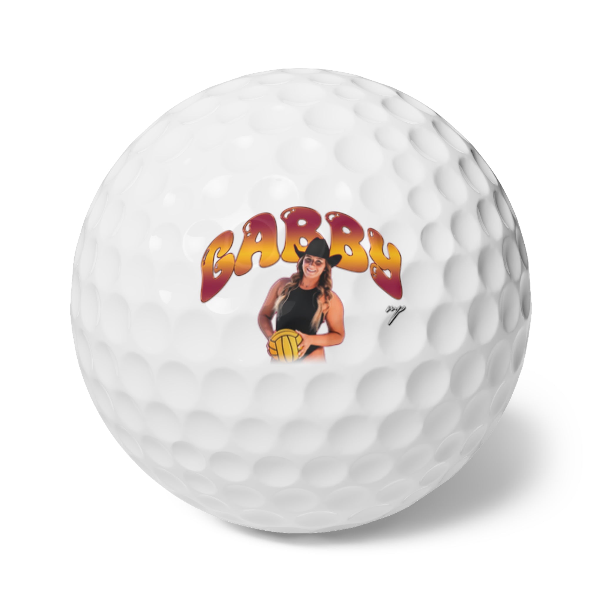Gabby Gaetano Golf Balls, 6pc