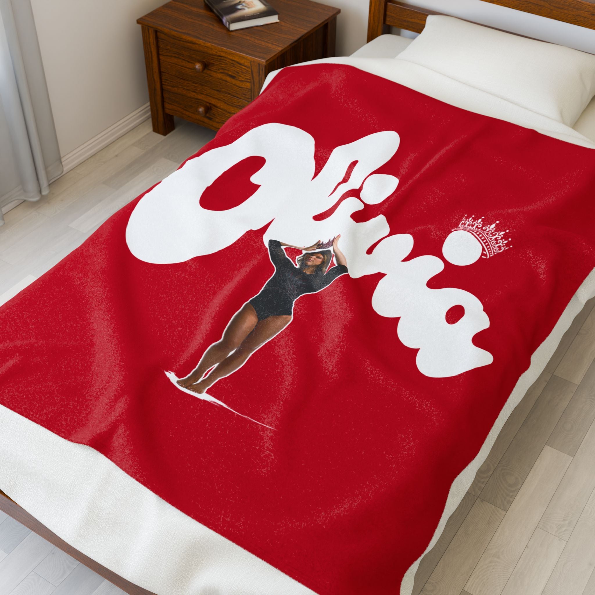 Olivia Dinovi Velveteen Plush Blanket