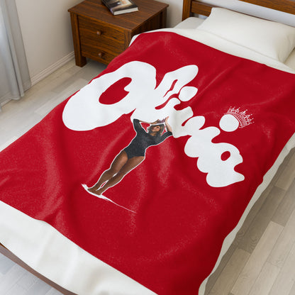 Olivia Dinovi Velveteen Plush Blanket