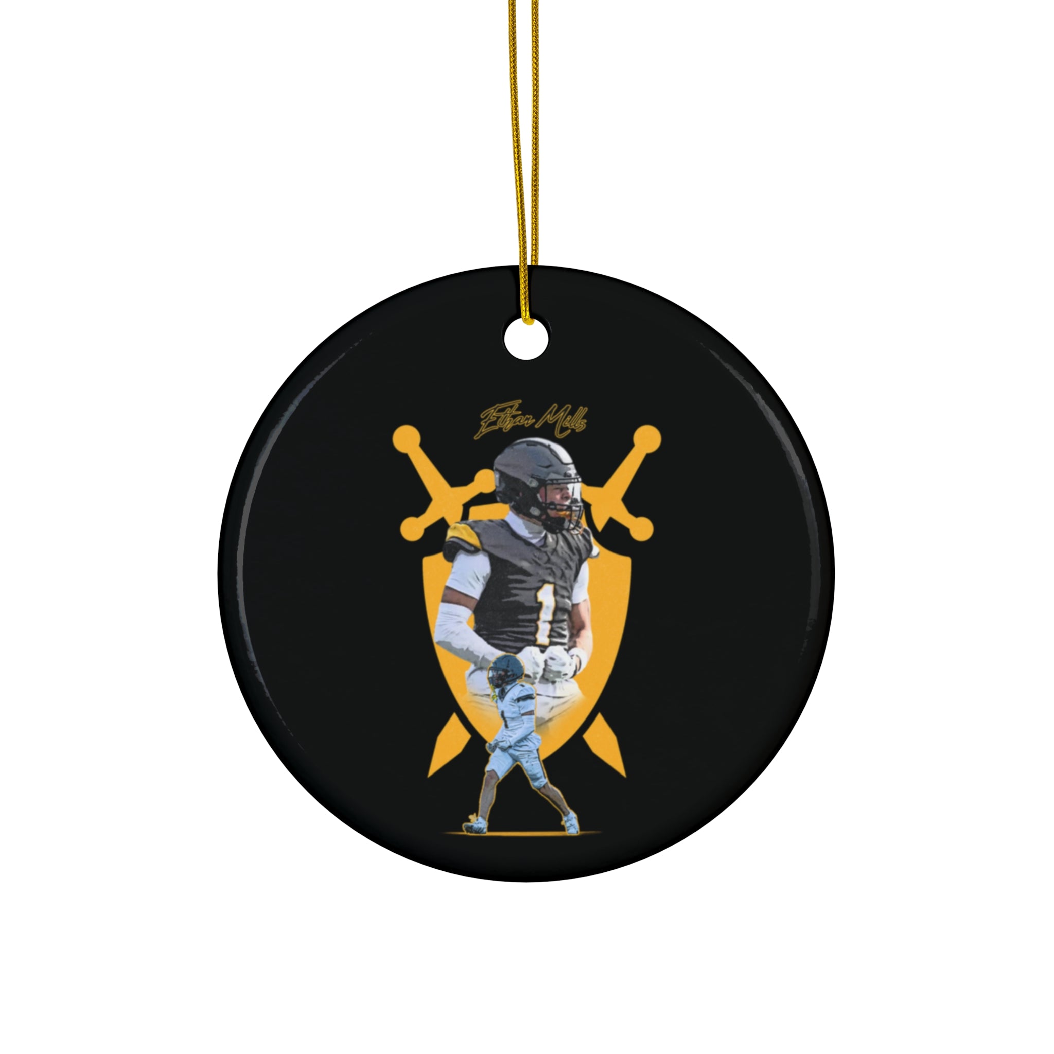 Ethan Mills Ceramic Ornament