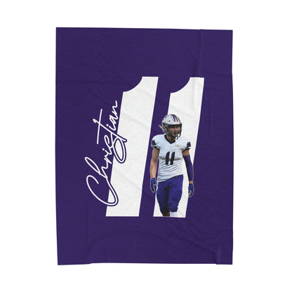 Ethan Christian Velveteen Plush Blanket