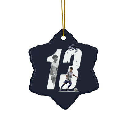 Justin Song Ceramic Ornament