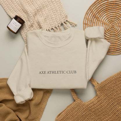 Axe Athletic Club Crewneck- White/Sand