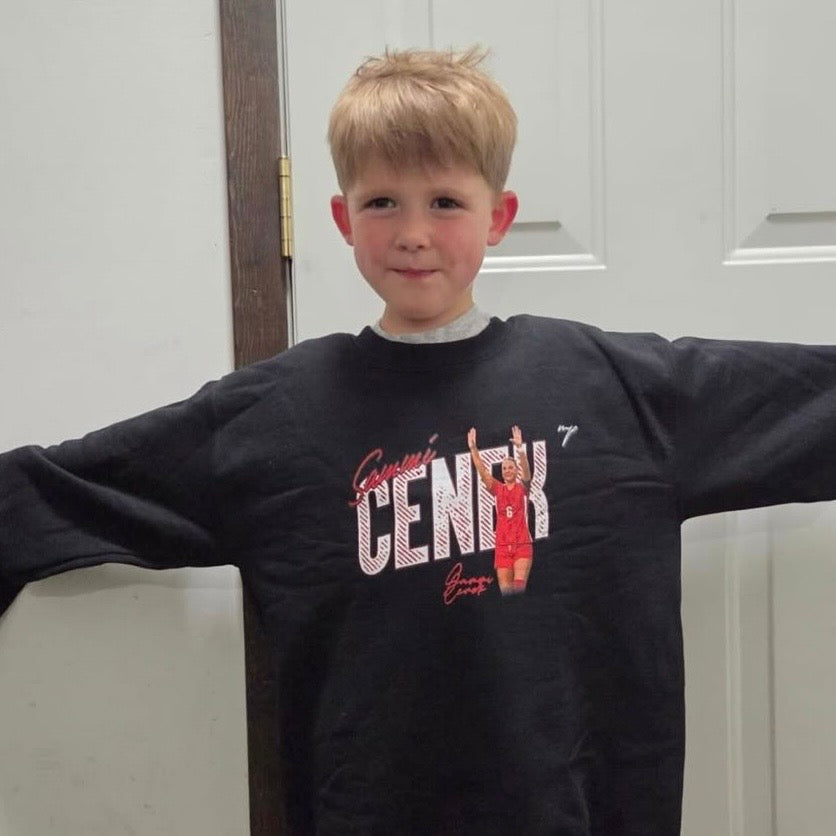Supporter wearing winter merch